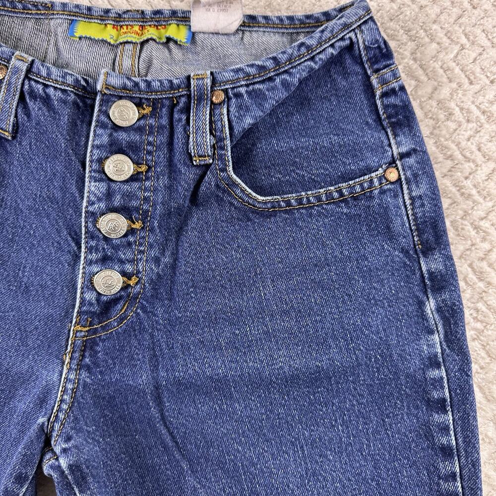 Vintage‎ 90s Paris Blues Women’s Mid Rise Flare Leg Jeans Size 7 Button Fly - Picture 10 of 16